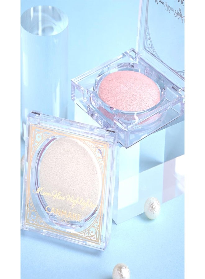 CANMAKE - Moon Glow Highlighter - Fine Baked Illuminating Formula Elegant Gloss White Powder - 1.2oz (34g) (01 Moon Glow White) - Image 4